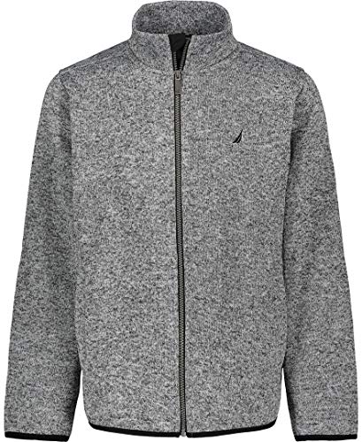 Boys' Full Zip Fleece Jacket with Kangaroo Pockets - Grey Heather / 8