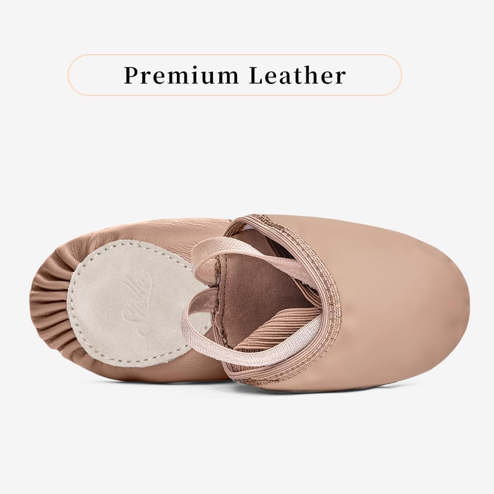 Stelle Leather Half Soles Dance Shoes - Lyrical Pirouette Turners for All Ages | Versatile Dance Footwear