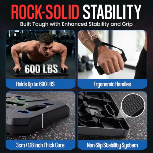 25-in-1 Portable Push Up Board Gym Kit with Resistance Bands