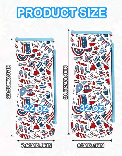 32oz Neoprene Insulated Sleeve for Cirkul Water Bottle - July 4th