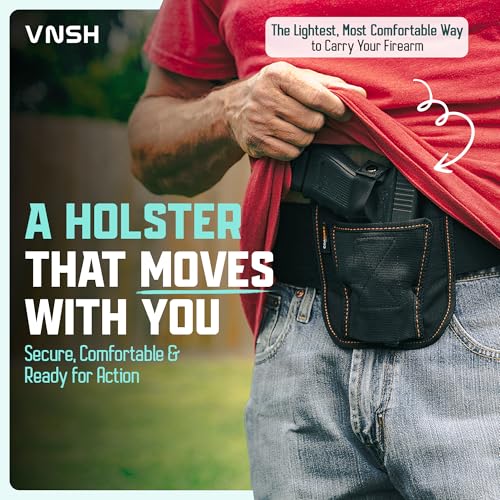 VNSH Lite Belly Band Holster for Concealed Carry - Fits Glock, S&W & More, Camo / Lite (Up to 48")