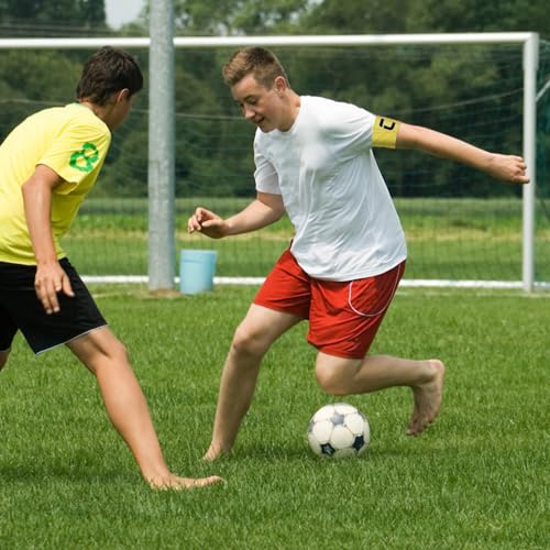 Adjustable Soccer Captain Armband - Youth Yellow, Non-Slip Design