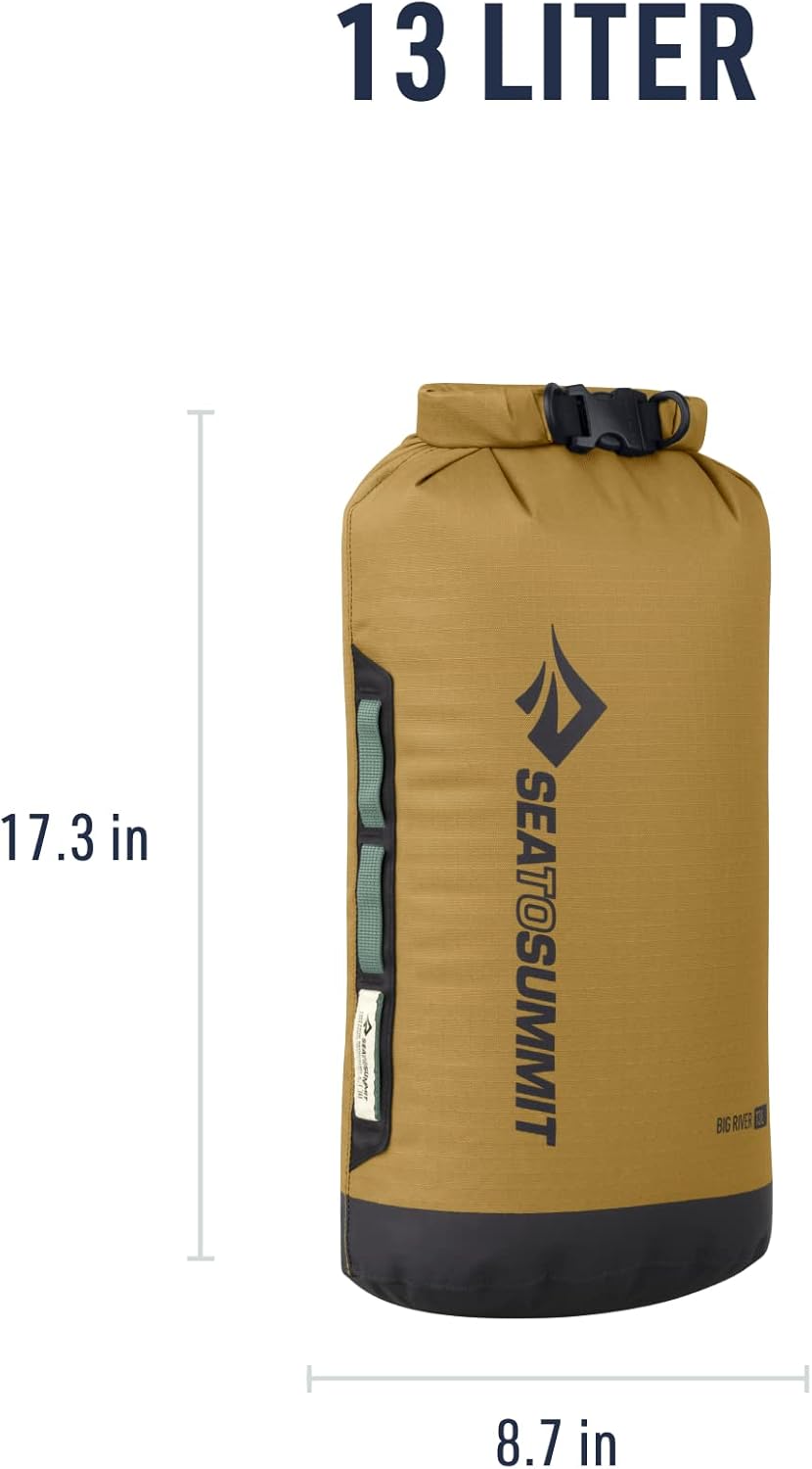Sea to Summit Big River Dry Bag - Heavy-Duty Waterproof Storage | 13L | Gold Brown