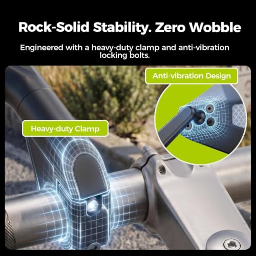 PidZoom Bike Mirror Rear View 1 Pack – Tool-Free Folding, 360° Adjustable, Large HD Mirror