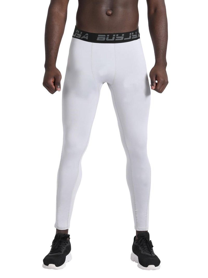 BUYJYA 3 or 5 Pack Men's Compression Pants Running Tights Workout Leggings Athletic Cool Dry Yoga Gym Clothes Gift