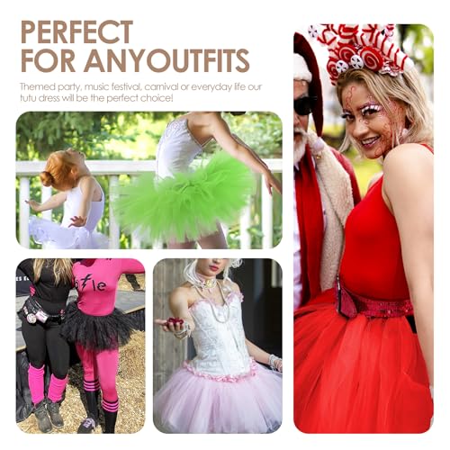 5-Layer Tutu Dance Skirt - Fluffy Bubble Skirt for Women - Pink