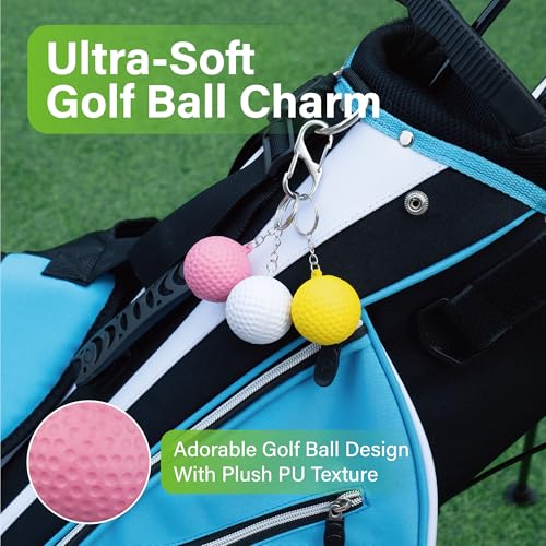 Soft PU Golf Ball Set with Carabiner Clip - 3 Pack