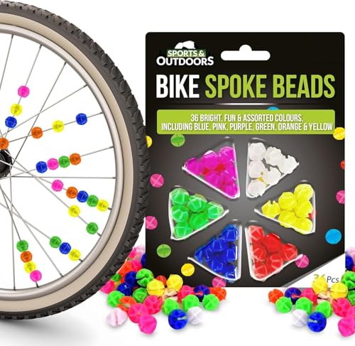 36 Pcs Colorful Bike Spoke Beads - Easy Clip-on Decorations