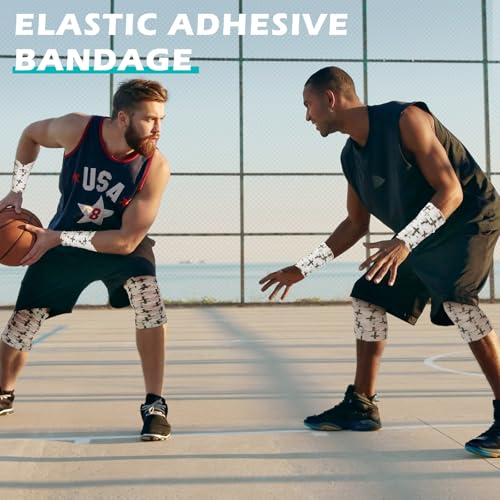 Christian Athletic Tape - 2in x 15ft Self-Adhesive Wrist Wrap - White Cross Design