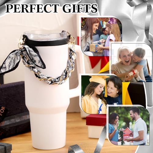 Silicone Water Bottle Carrier Handle with Decorative Scarf Strap
