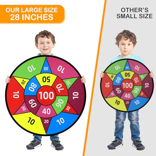 Accmor 28in Large Kids Dart Board with Sticky Balls – Indoor/Outdoor Family Game