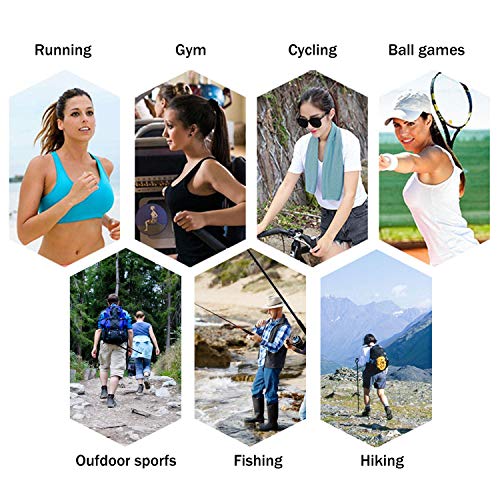 Cooling Towels - 6 Pack Breathable Ice Towels for Sports - Black