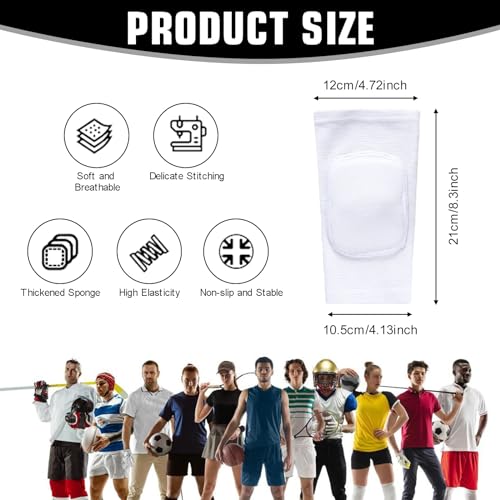 Elbow Protector Pads - Breathable Anti-Collision Design - White