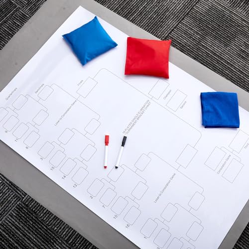 Saypacck 16 Player Tournament Bracket Board 22x34 Dry Erase, Reusable & Portable