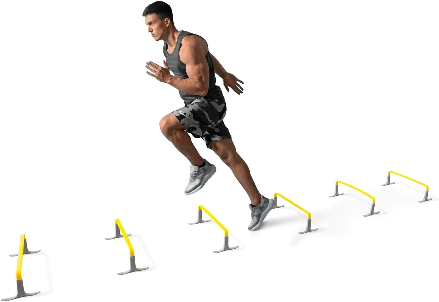 Meister ZoomFlex Agility Hurdles - Flex-Safe Modular Speed Training with Carry Bag