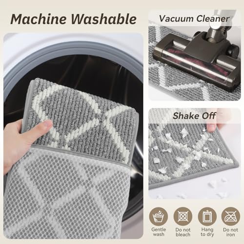 PADOOR Stair Treads for Wooden Steps, 15PC Peel and Stick Stair Treads Non Slip Indoor, Durable Stair Runners Residue Free, Washable Carpet Stair Treads for Kids and Dogs 8"x30" Grey