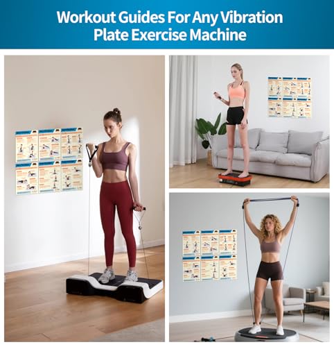 Whole Body Vibration Plate Exercise Poster Set - 6 Guides & 2 Plans