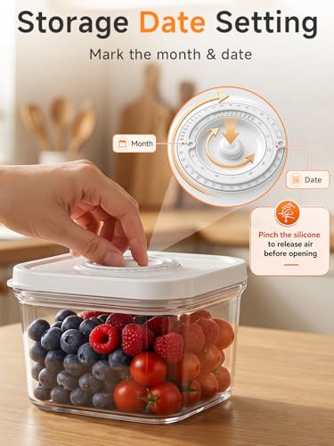 FEPPO 3-Piece Vacuum Sealer Containers Set for Food Storage