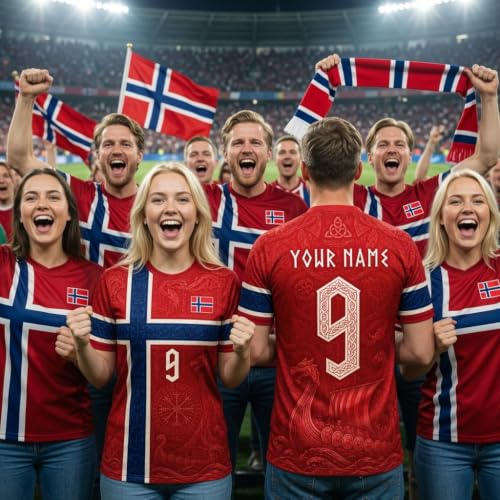 Custom Norway Soccer Jersey - Norway 1 - Lightweight Crop Top