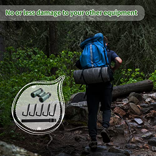 Treestand Strap Gear Hangers with Hooks - Lightweight, Black