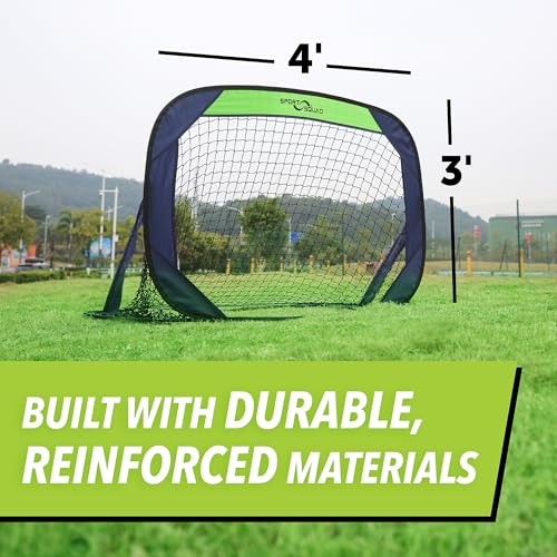 Portable Soccer Goal Net Set - 2 Pack, Lightweight & Collapsible
