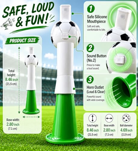 Electric Cheering Horn for Soccer Fans - Green