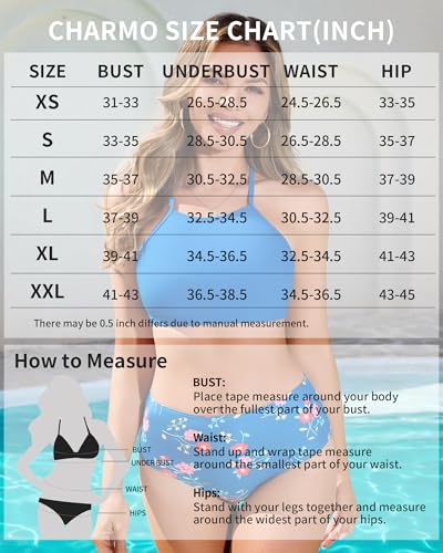 CharmLeaks Women's High Neck Bikini Set – Black, Size Small