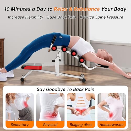 Inversion Table for Back Pain Relief - 350lbs Capacity - Gray & Black