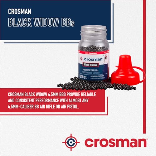 4.5mm Steel BBs - Black-Coated, 5.23 Grains, 1000-Count Bottle