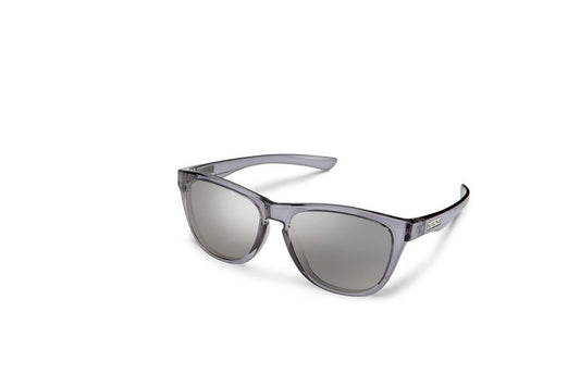 Suncloud Topsail Polarized Sunglasses, Transparent Gray/Polarized Silver Mirror, one Size
