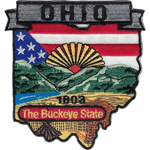 Ohio State Map Patch 3 Inch - Collectible Embroidered Patch