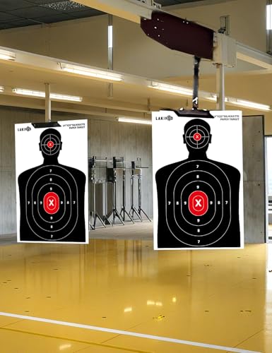 14x22 Inch Paper Shooting Targets - High-Visibility Bullseye - 10 Pack