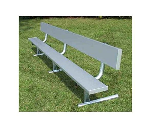 21' Portable Heavy-Duty Aluminum Bench with Back Support