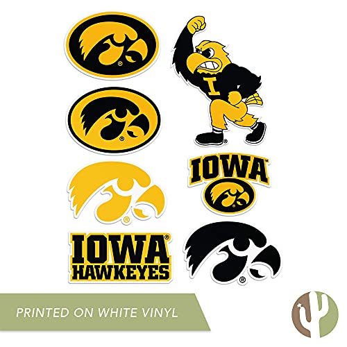 Iowa Hawkeyes Desert Cactus Sticker Sheet – Official NCAA Football Decals