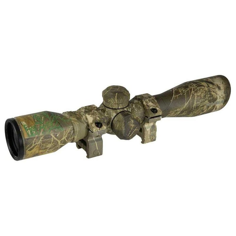 TRUGLO 4x32mm Compact Crossbow Scope with Scope Rings Included| BDC/Rangefinder, Realtree APG