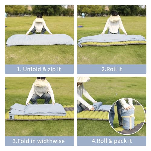 NewDoar Ultralight Sleeping Bag for Warm Weather - Blue, Medium Fit (5'7" & Under), 50-70°F