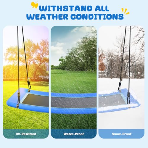 60" Skycurve Tree Swing for Kids and Adults - Blue, 700lb Capacity