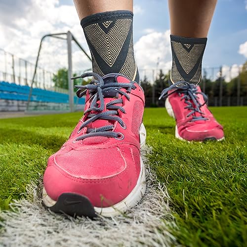 Ankle Compression Sleeve with Strap - Classic Copper Medium
