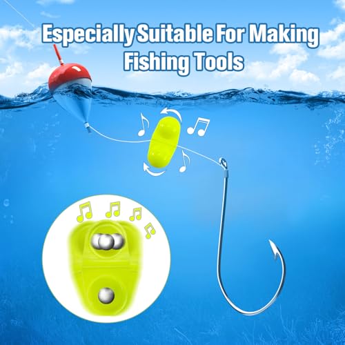 50 PCS Colorful Fishing Double Rattles Beads for Catfish