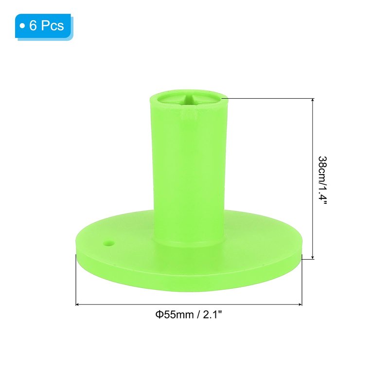 PATIKIL Rubber Golf Tee, 6 Pack 1.4 Inch Golf Practice Tees Training Driving Range Tee Stable Golf Ball Holder for Outdoors Indoors Hitting Mat, Green