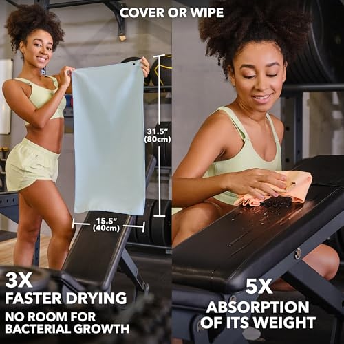 Microfiber Gym Towels Set of 5 - Quick Dry, Odor-Free, Pastel Colors