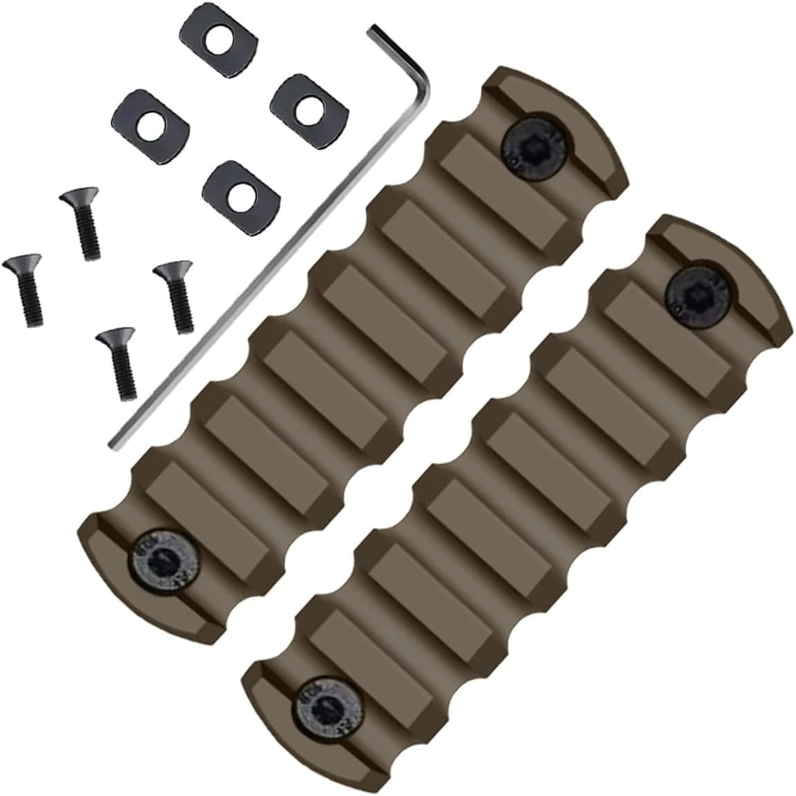 Single Picatinny/Weaver Rail, 2-Pack, Aluminum Alloy (7 Slots)