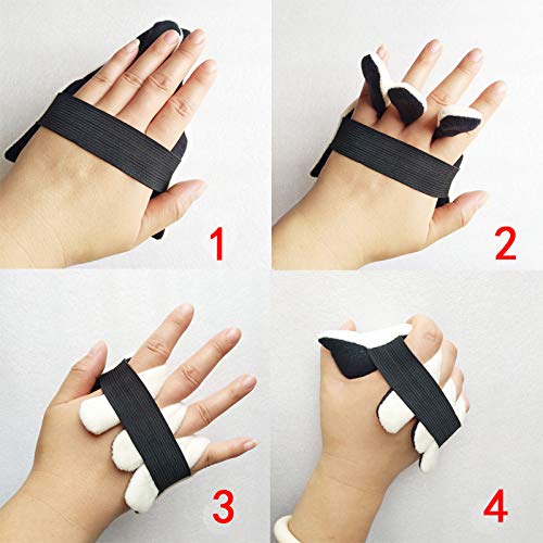 DOPHO 1PC Finger Separator Protection Hand Contracture Cushion Finger Rehabilitation Training Device for Stroke Hemiplegia Elders (S)