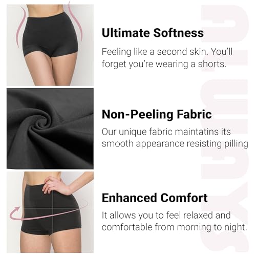 High Waisted Yoga Shorts for Women - Anti-Chafing Biker Shorts