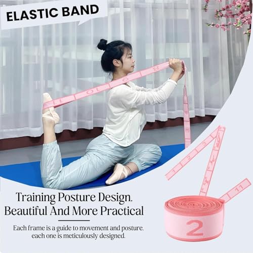 Multi-Loop Stretch Band - Yoga, Pilates, Ballet - Pink - 11 Loops