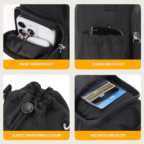Telena Water Bottle Holder with Strap RFID Crossbody Bag - Z-Black