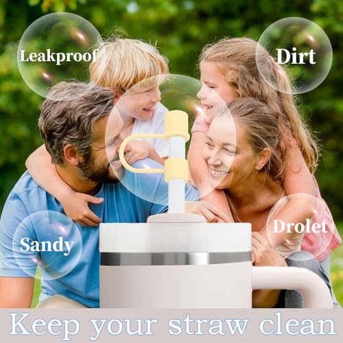 6-Piece Silicone Straw Covers for 10mm Tumbler Straws - Colorful Style