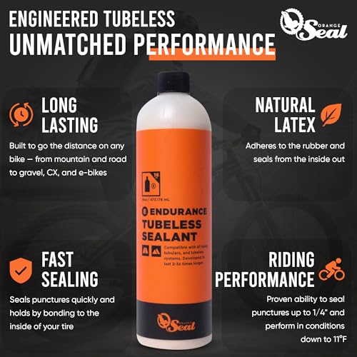 Tubeless Bike Tire Sealant - Long Lasting 16oz Refill