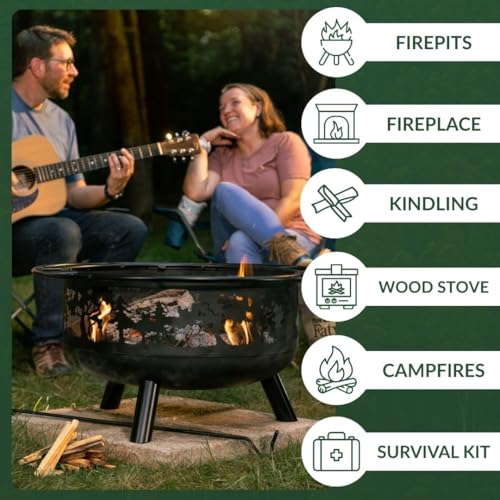 Plow & Hearth 11 Lb Fatwood Fire Starter Sticks - All-Natural Kindling for Fire Pits, Firesides, Campfires
