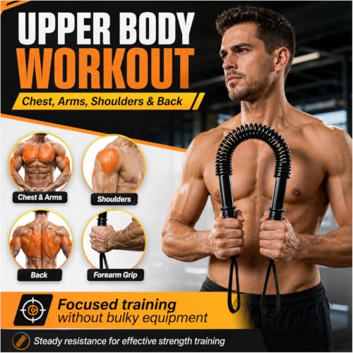 Power Twister Bar - Chest & Arm Exerciser with 20-66 lb Resistance